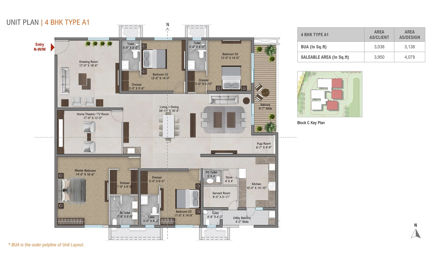 4 BHK Type A1