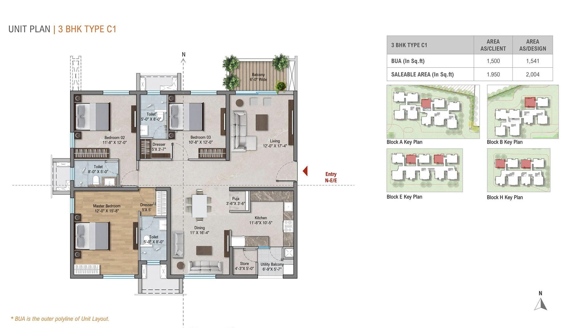 3 BHK Type C1